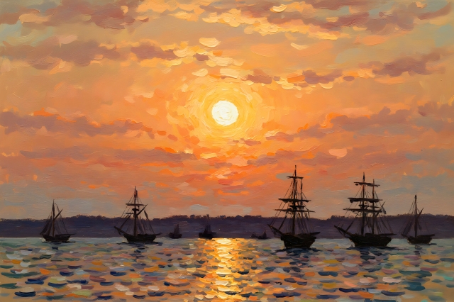 Tramonto sul mare