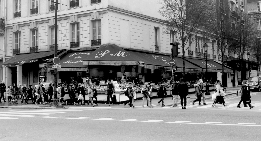 Scolari a Parigi in bianco e nero Doisnau  insehna
