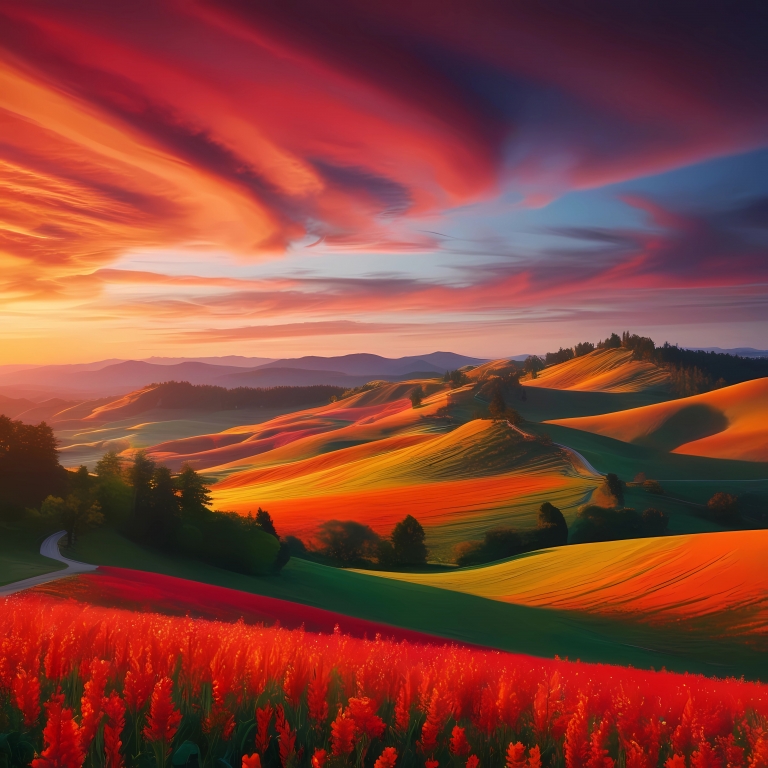Tramonto sulle Colline Rosse