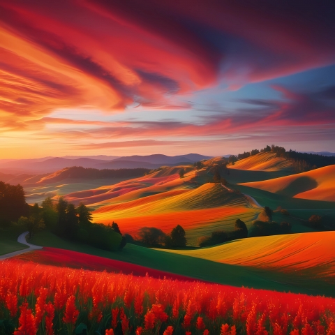 Tramonto sulle Colline Rosse