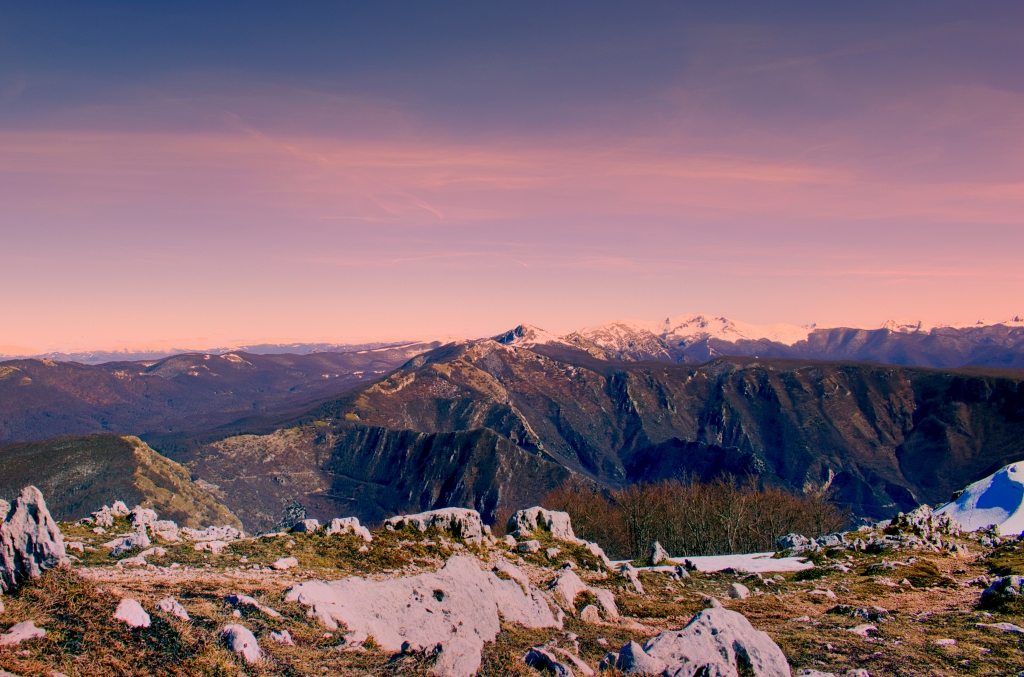 Alba dalle cime dei monti simbruini