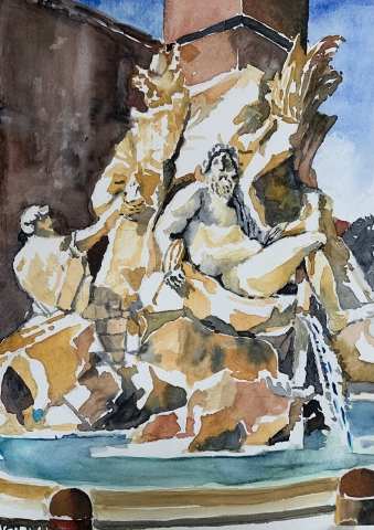 Fontana dei Quattro Fiumi, Piazza Navona, Roma