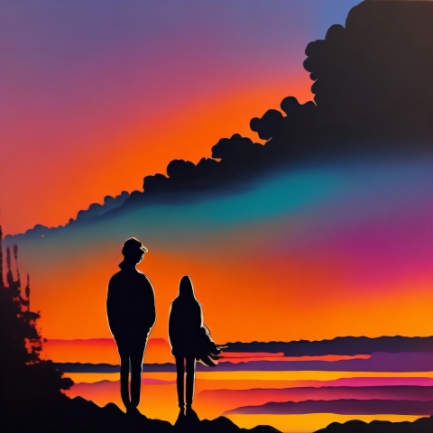 Tramonto multicolore