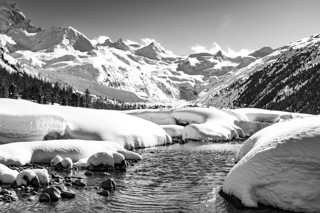 Le emozioni delle montagne e dell'inverno.