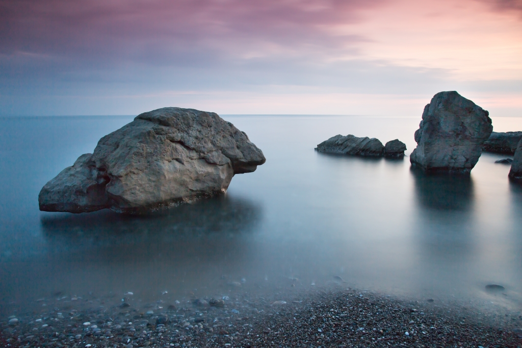 Tramonto sulla spiaggia