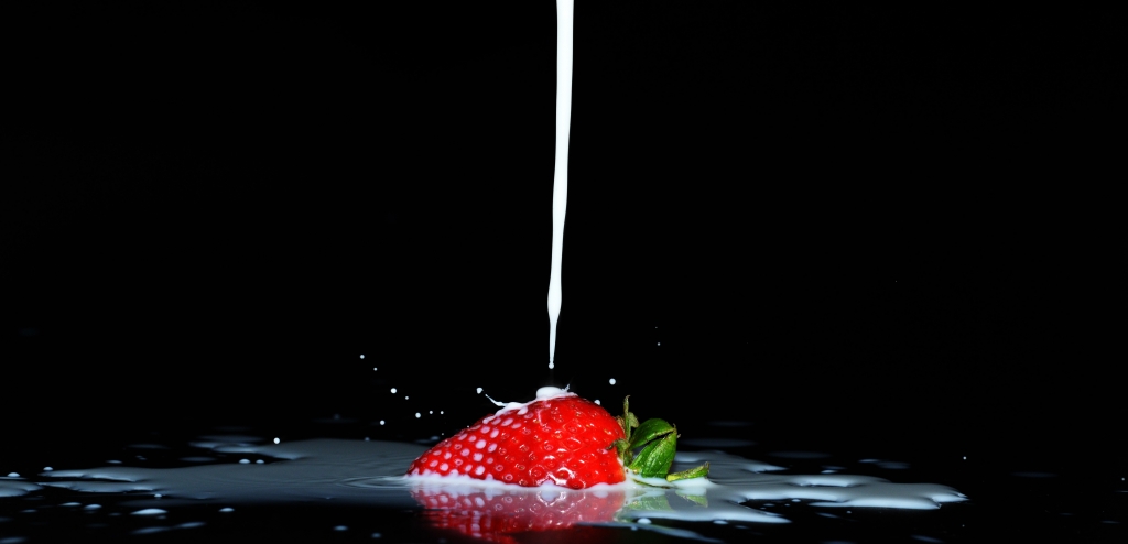latte e fragola