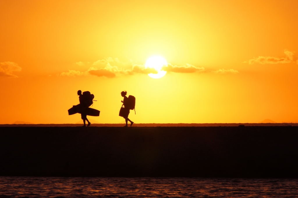 Il tramonto dopo il Kitesurf