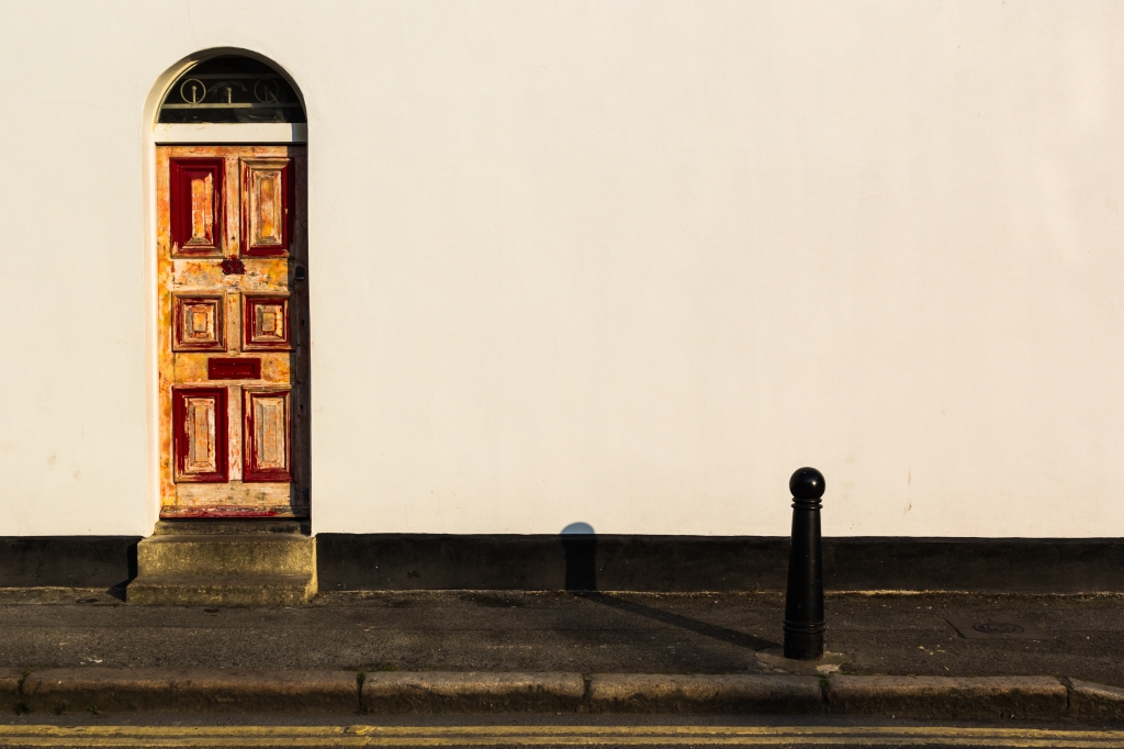 Old red door