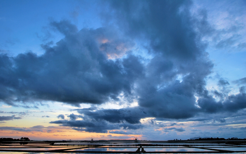 saline al tramonto