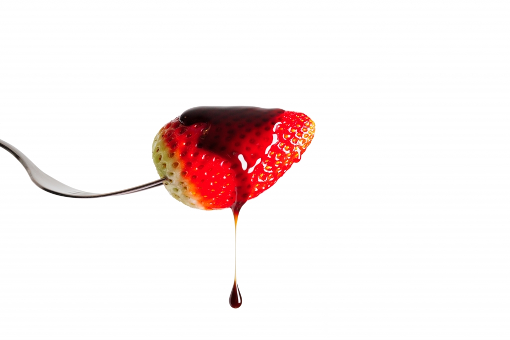 Fragola con goccia