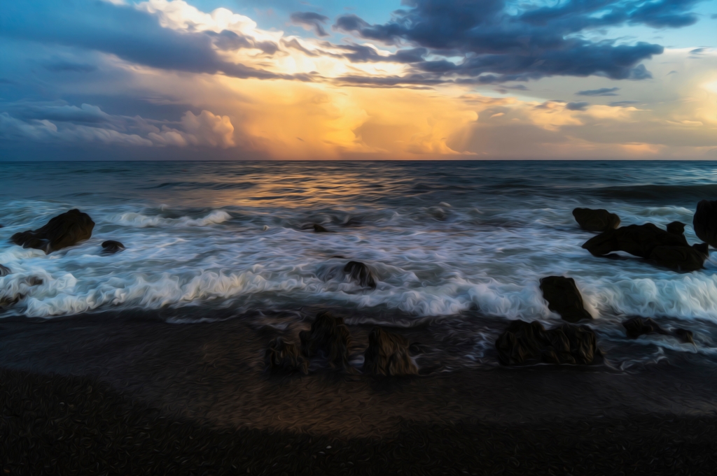 Sulle onde del tramonto