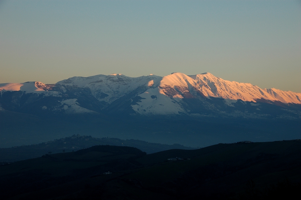 la Maiella al tramonto