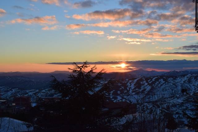tramonto innevato sicilia