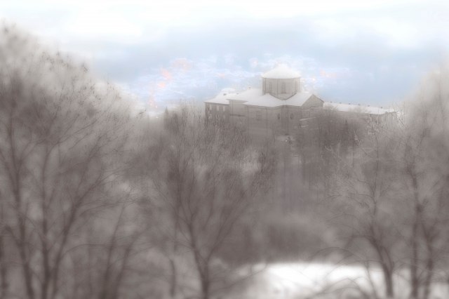 Il santuario di Graglia  in inverno