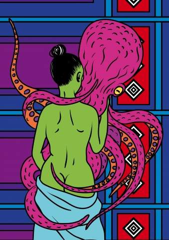 Octopus and the Night (homage)