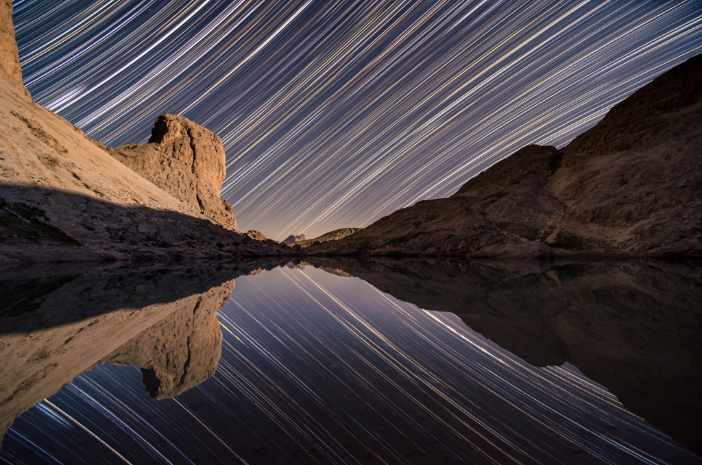 scia di stelle al Lago Antermoia