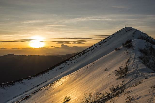 Tramonto sulla neve