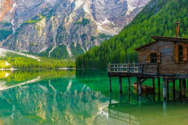 Lago di Braies, Trentino Alto Adige, Italia