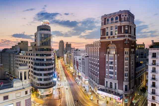 Lo spettacolo della Granvia di Madrid
