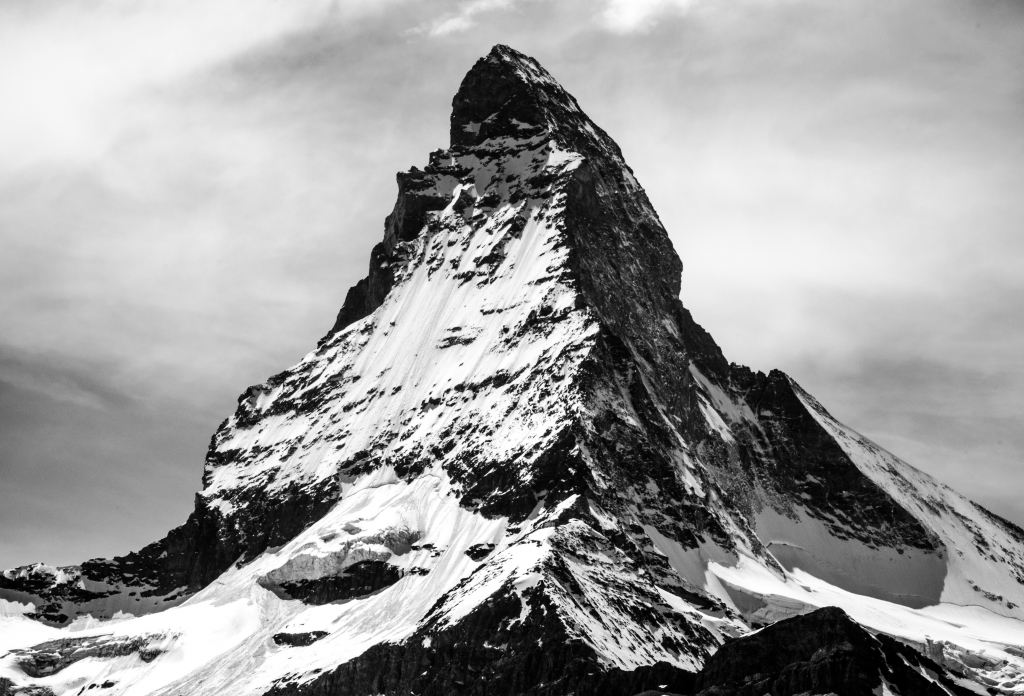 Cervino in bianco e nero