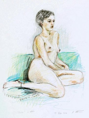 Miriam, pastelli su carta, cm. 50 x 70, anno 2012