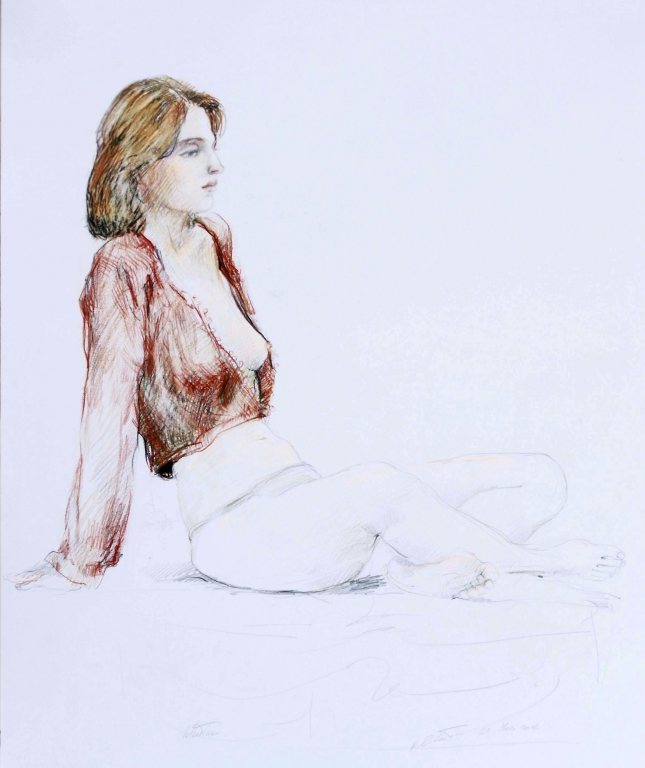 Valentina, matita e pastelli su carta,cm. 50 x 65, anno 2012