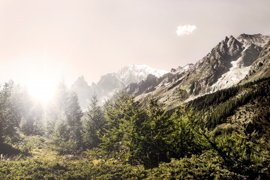 Alba sul monte Bianco