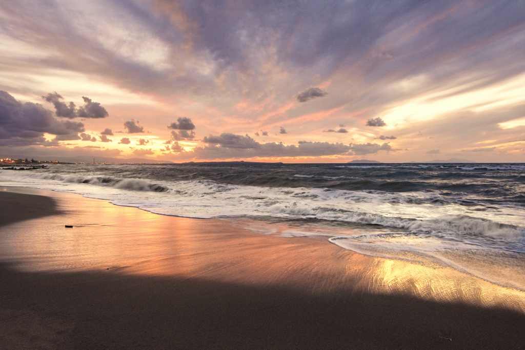 Spettacolare luce al tramonto