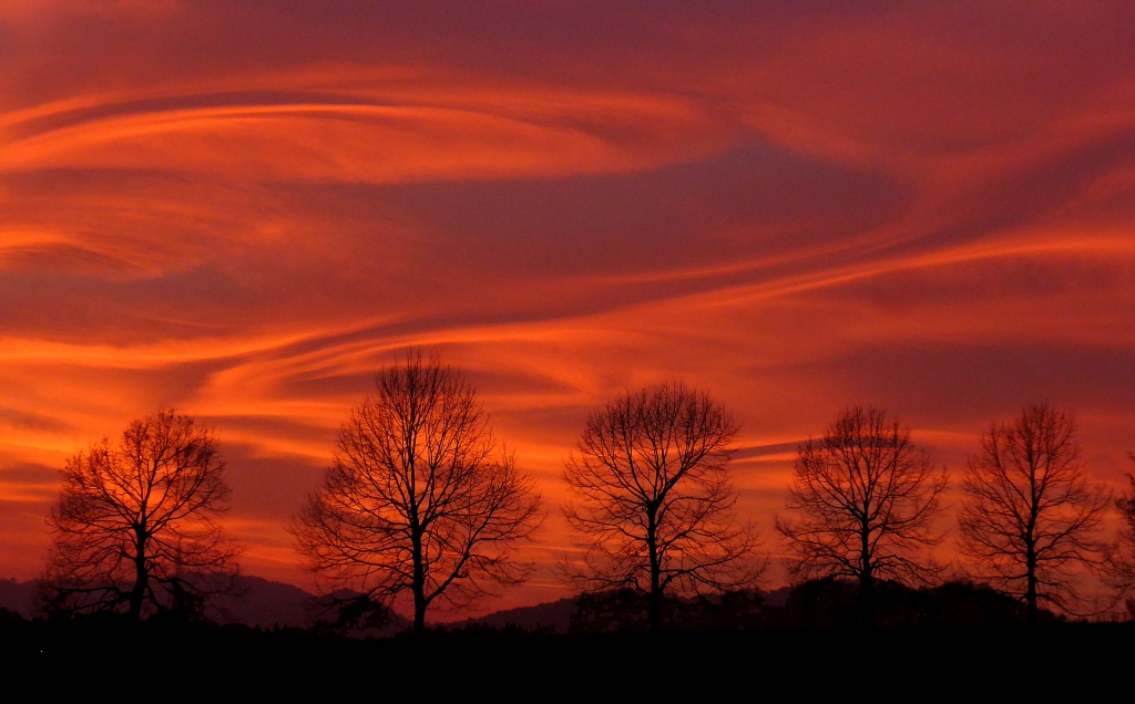 tramonto invernale
