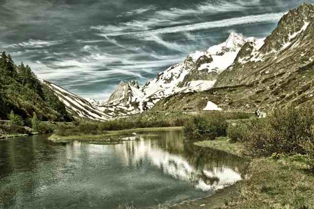 Riflessi nel lago Combal