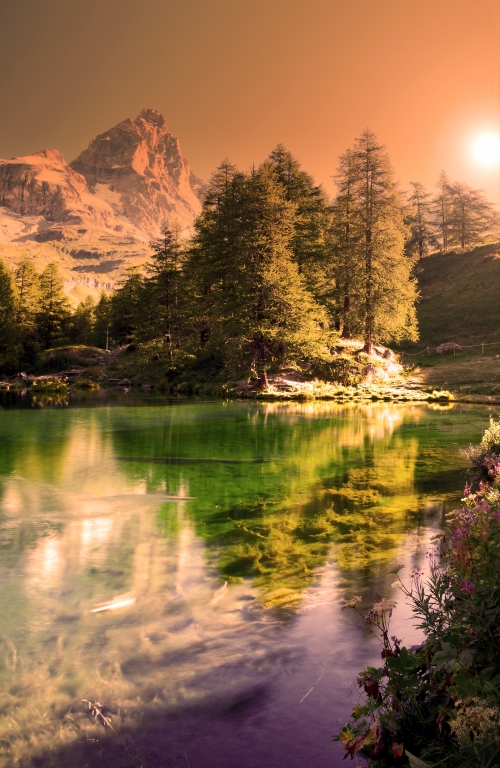 Il Cervino all'alba