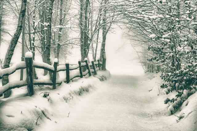 La stradina innevata