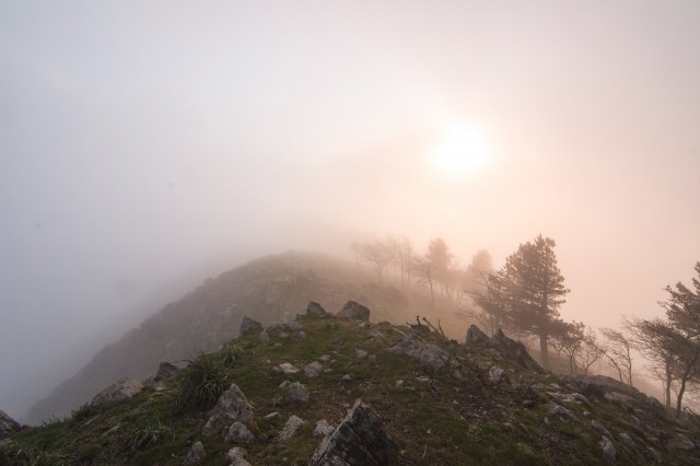 Atmosfera magica al tramonto