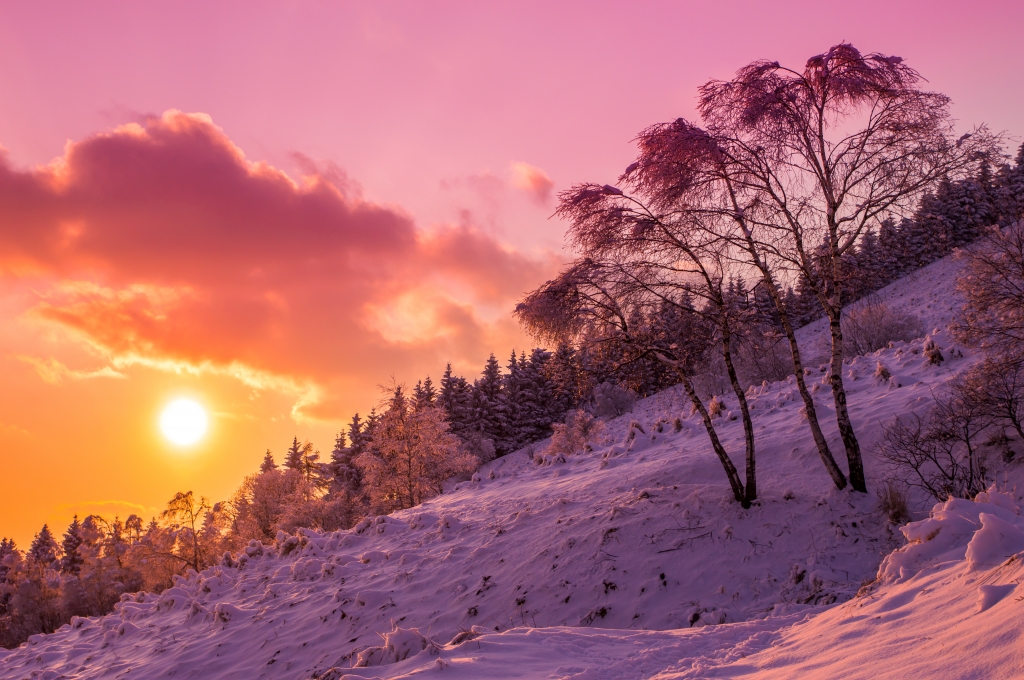 Magie di un tramonto invernale