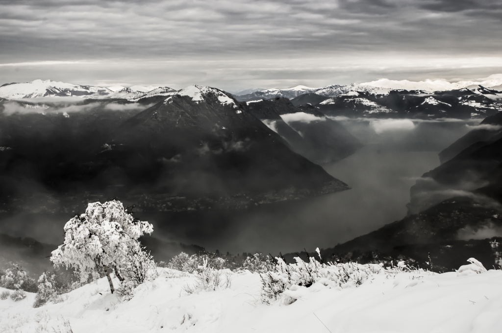 Nevicata sul Lario