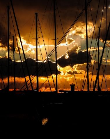 Tramonto sul Porto di Roma