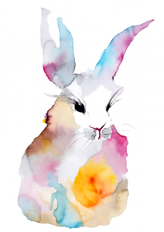 Erika Riciniello-Watercolour Rubbit