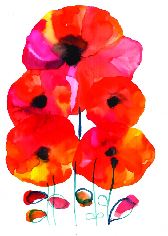 Erika Riciniello-Watercolour Flowers