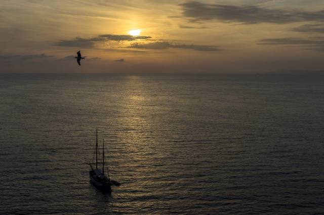 Tramonto da una terrazza di Sorrento