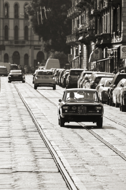 Lancia vintage su strada