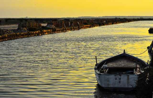 Barca al tramonto