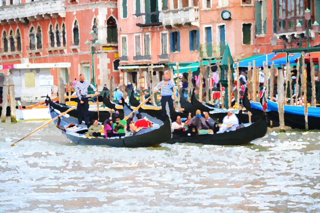 Canal Grande con gondole.