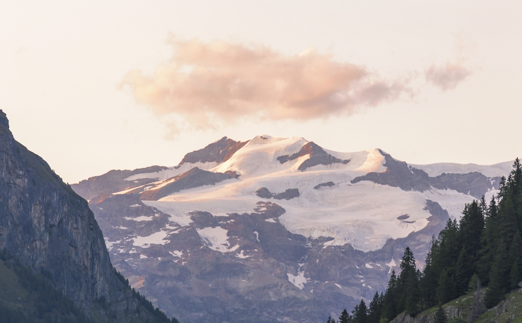 Il Monte Rosa al tramonto in estate