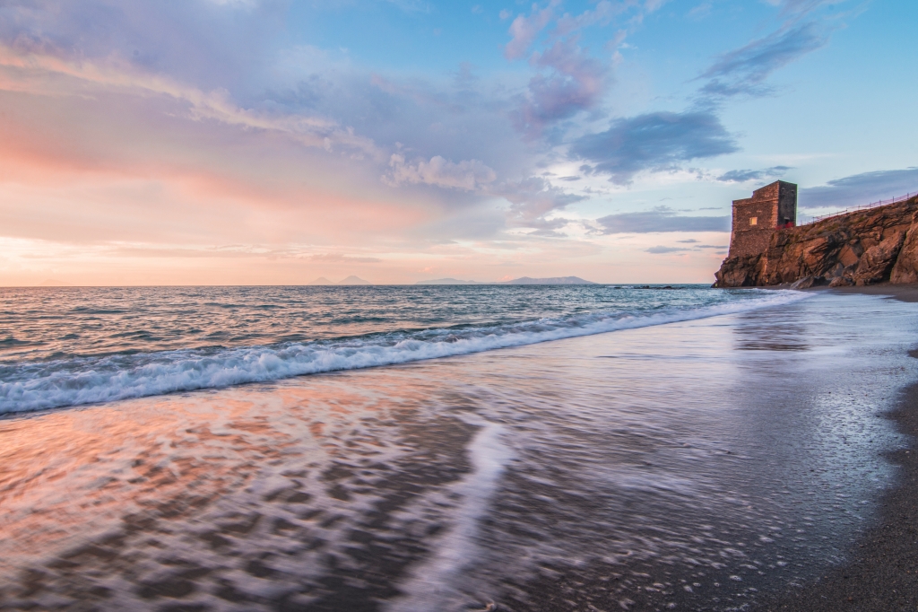 Spettacolo naturale al tramonto