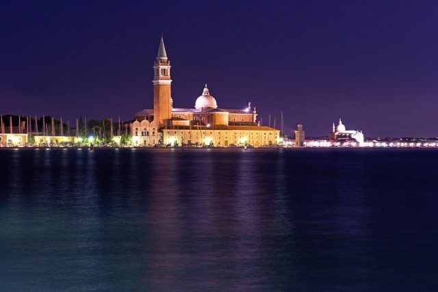 Paesaggio con chiesa di San Giorgio.