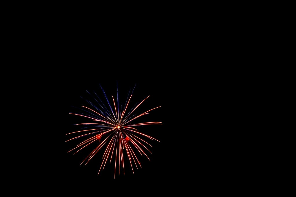 Fuochi artificiali al mare