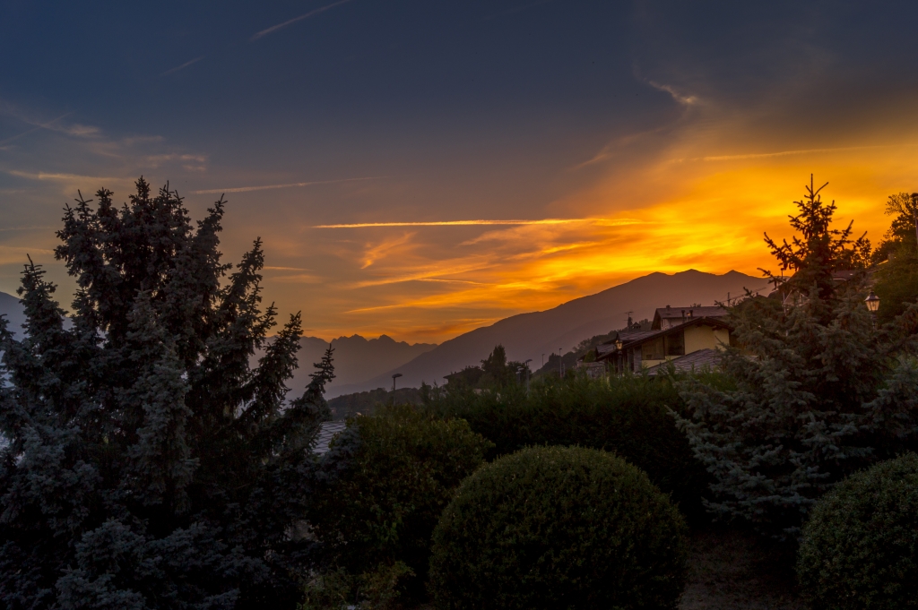 Tramonto sulle alpi