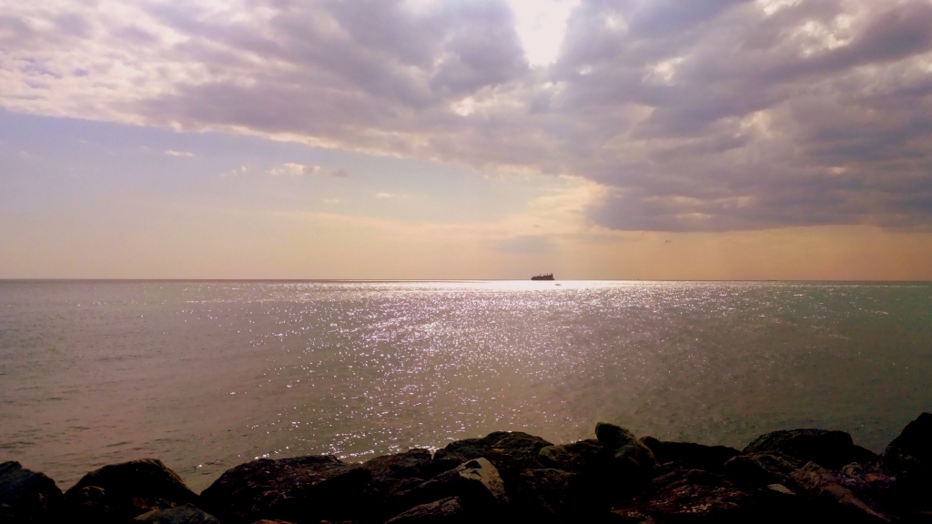 Tramonto sul mare di Liguria