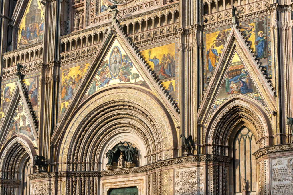 Orvieto chatedral during a sunset