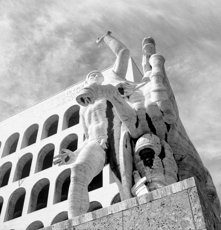 The stone gladiator and his horse
